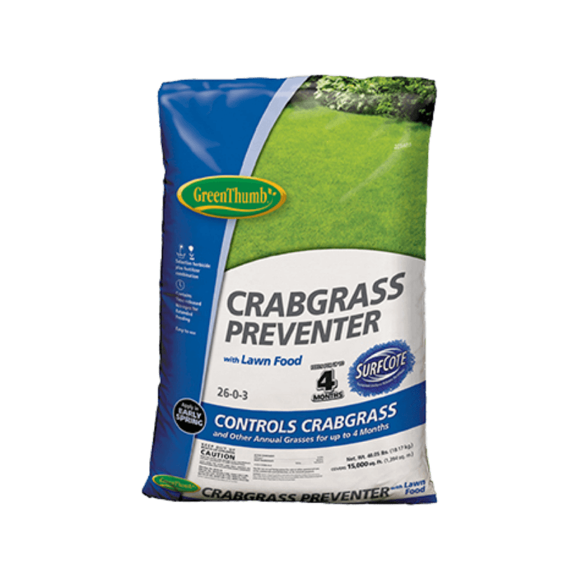 Green Thumb Crabgrass Preventer Plus Lawn Food 15,000 sq ft. | Fertilizers | Gilford Hardware & Outdoor Power Equipment