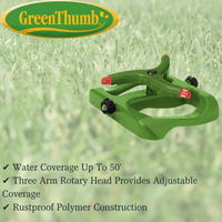 Thumbnail for Green Thumb 3-Arm Rotary Sprinkler | Gilford Hardware