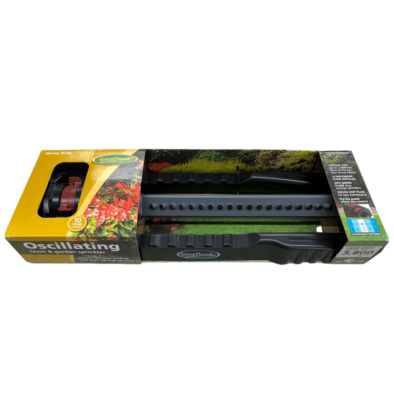 Green Thumb Oscillating Lawn and Garden Sprinkler 3,800 sq. ft.  | Gilford Hardware 