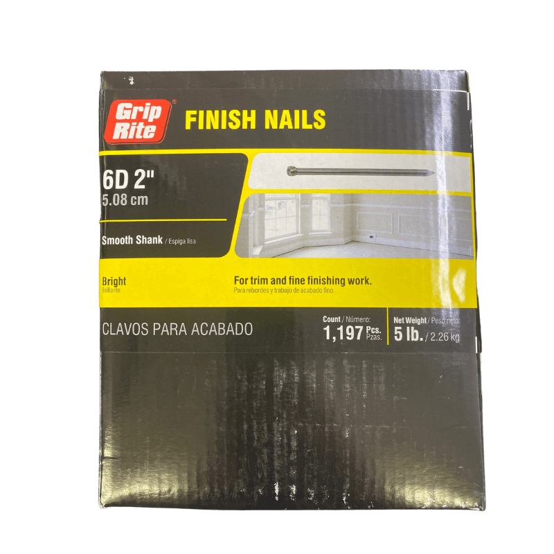 Grip-Rite Finishing Bright Steel Nail Cupped 6D 2 in. 5 lb.| Gilford Hardware 