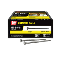 Thumbnail for Grip-Rite Common Bright Steel Nail Flat 16D 3-1/2 in. 1 lb. | Gilford Hardware 