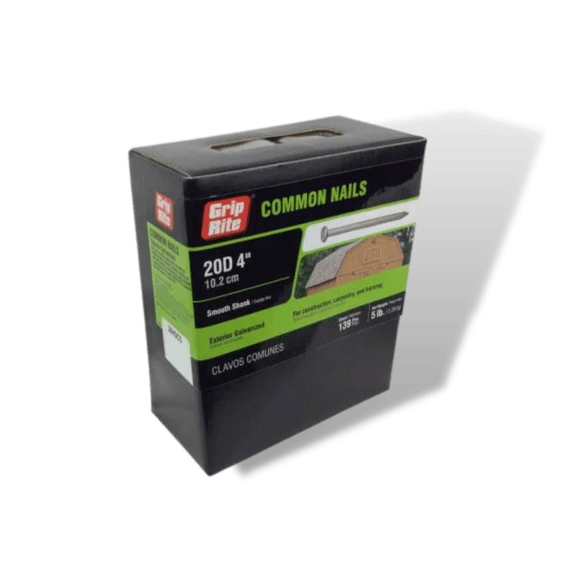 Grip-Rite Common Hot-Dipped Galvanized Steel Nail Flat 20D 4 in. 5 lb. | Gilford Hardware & Outdoor Power Equipment