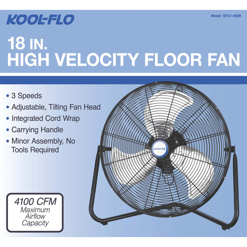 KOOL-FLO High Velocity Fan 3 speed 22.83 in. H x 20 in. Dia. | Desk & Pedestal Fans | Gilford Hardware & Outdoor Power Equipment