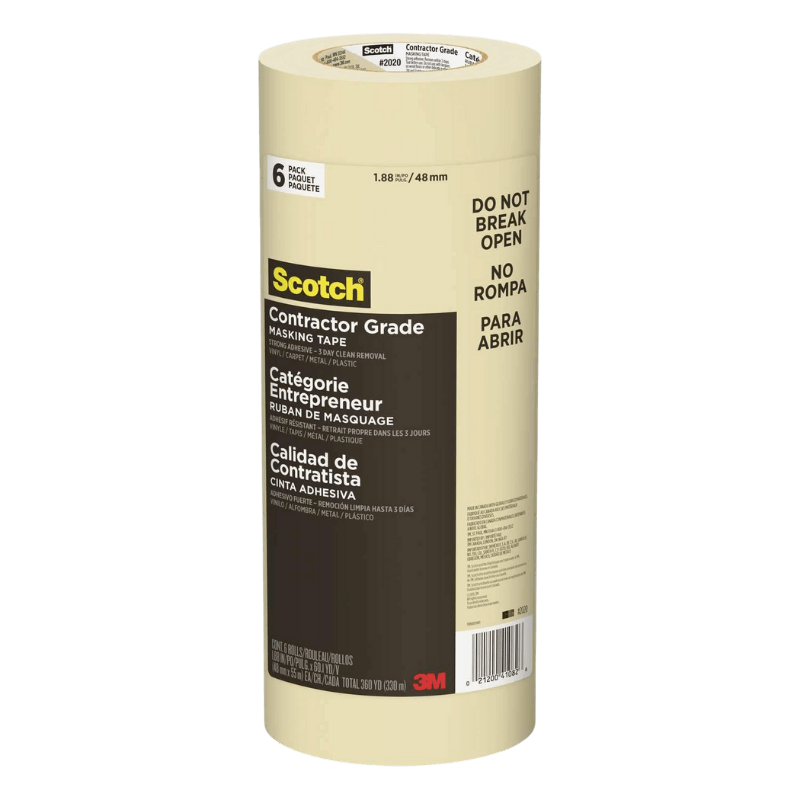 Scotch Masking Tape Contractors Grade 1.88 in x 60 yds. 6-Pack | Gilford Hardware 