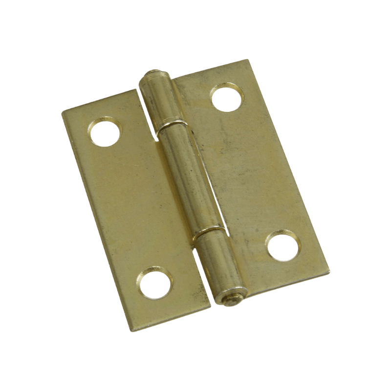 National Hardware Narrow Hinge Brass-Plated 2 in. 2-Pack. | Hardware/Building Material | Gilford Hardware