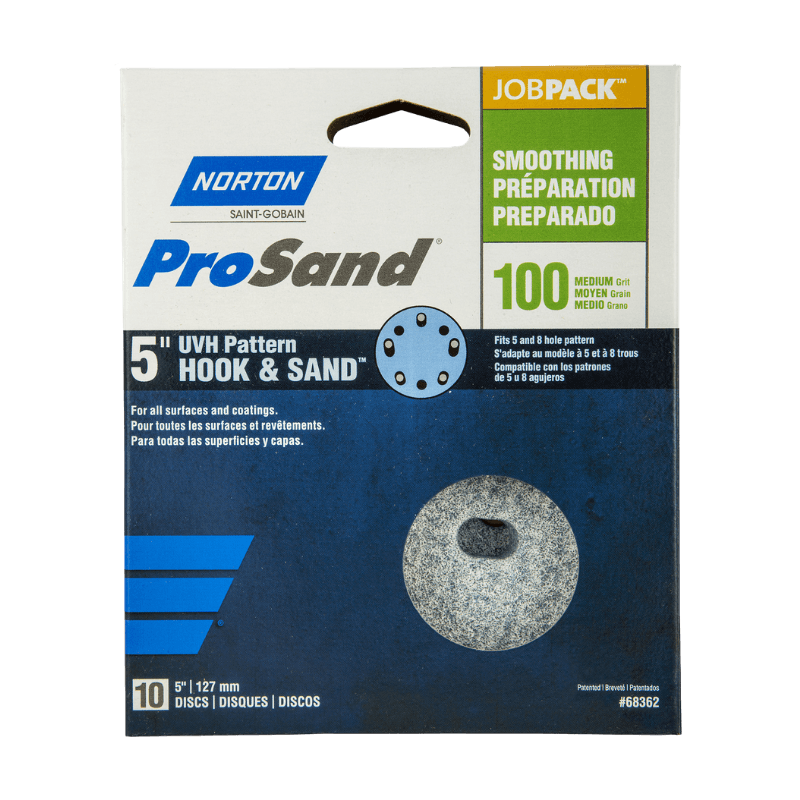 Norton ProSand Sanding Disc H&L 100-Grit 5 in. 10-Pack. | Gilford Hardware 