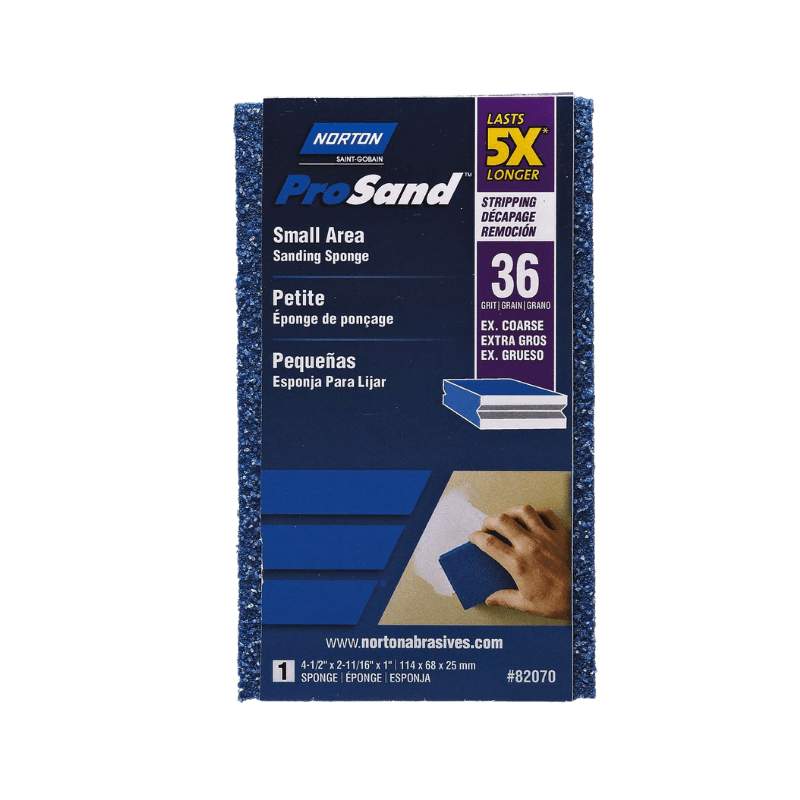 Norton ProSand 36 Grit Extra Coarse Small Area Sanding Sponge 4.5" | Gilford Hardware 