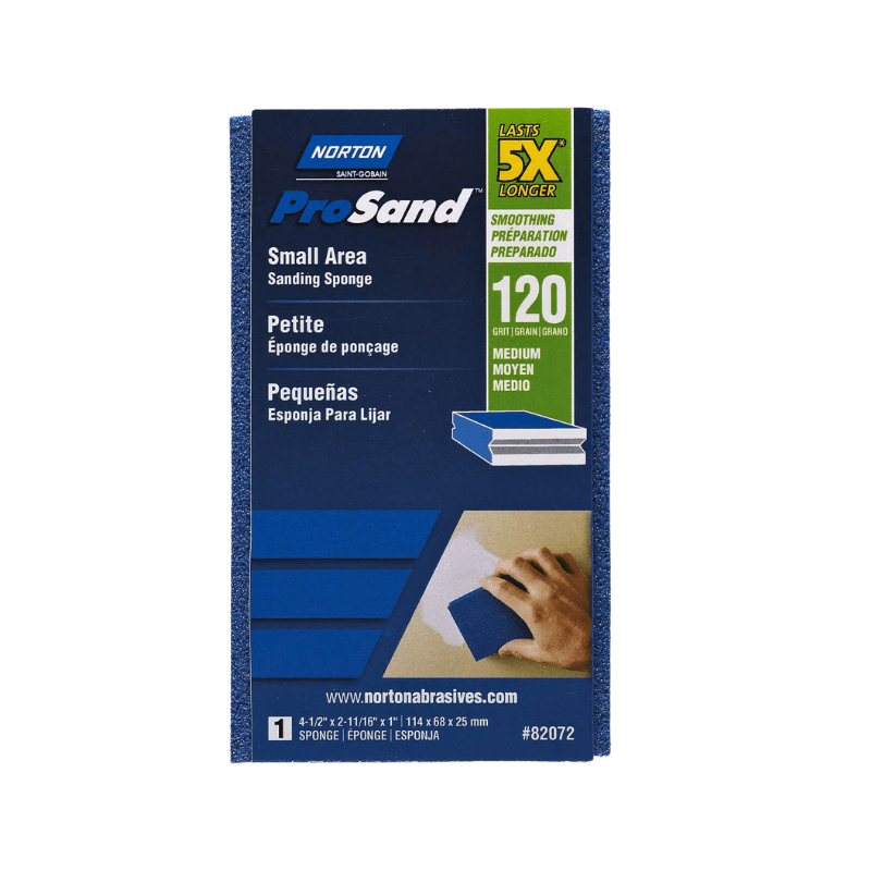 Norton ProSand 120 Grit Medium Small Area Sanding Sponge 4.5"  | Gilford Hardware 