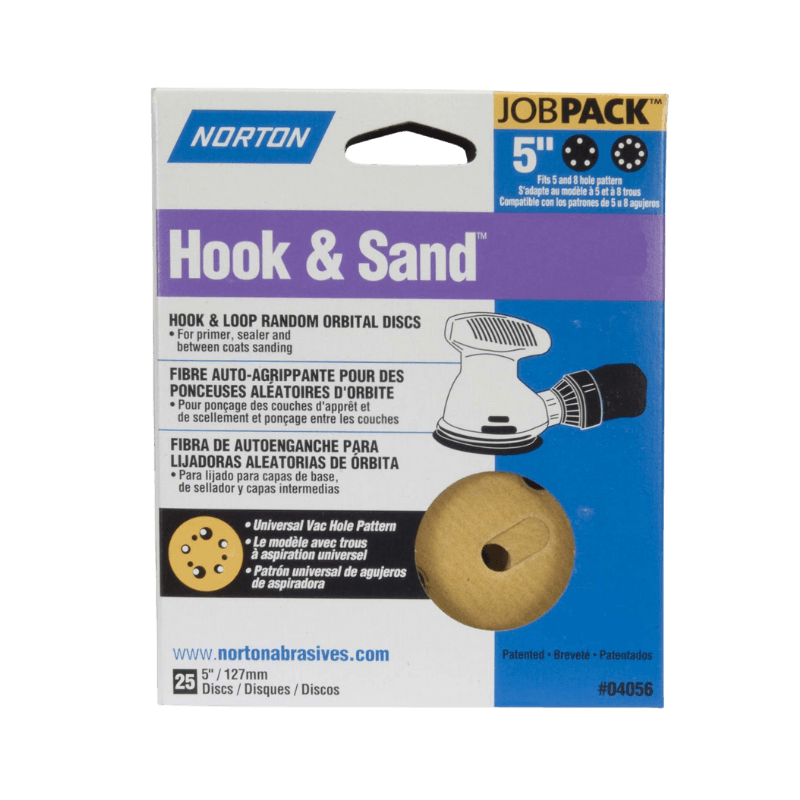 Norton Hook & Loop Aluminum Oxide Sanding Disc 180 Grit 5" 25-Pack. | Sanding Disc | Gilford Hardware & Outdoor Power Equipment