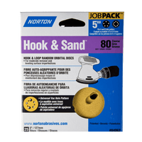 Thumbnail for Norton Sanding Disc Hook & Loop 80 Grit Coarse 25-Pack. | Sandpaper & Sanding Sponges | Gilford Hardware & Outdoor Power Equipment