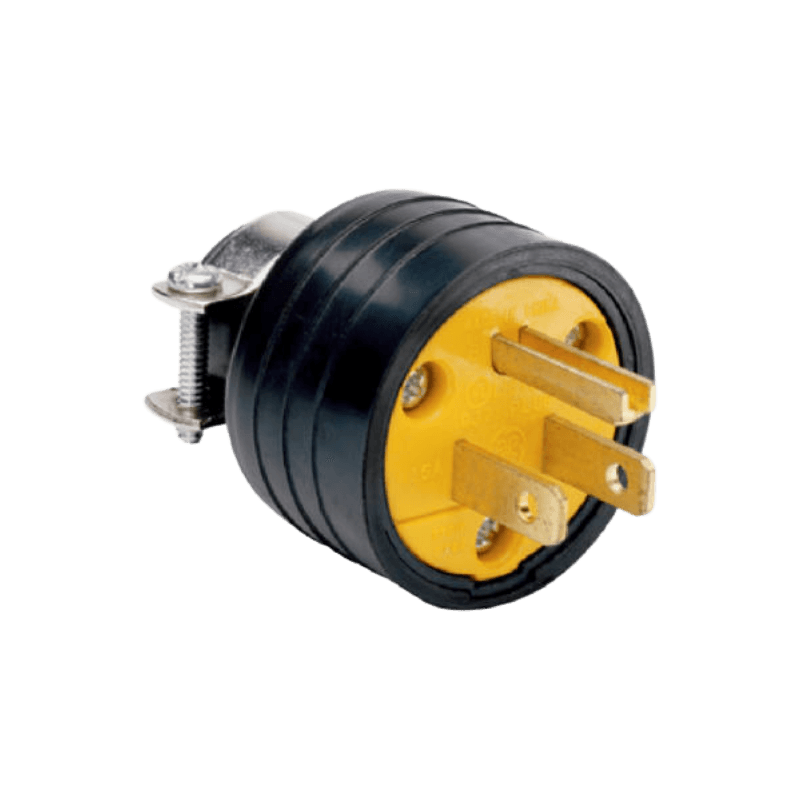 Pass & Seymour Residential Grade Plug Black 15A 125V  | Gilford Hardware 