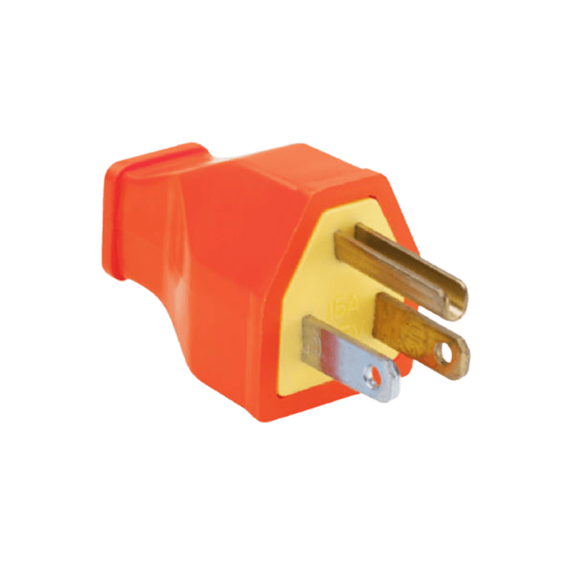 Pass & Seymour Orange Residential Plug 15A 125V | Power Outlets & Sockets | Gilford Hardware & Outdoor Power Equipment