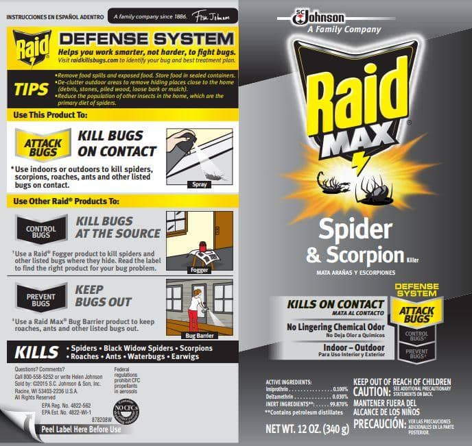 Raid MAX Scorpion & Spider Killer 12 oz. | Gilford Hardware