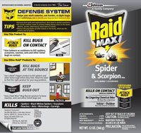 Thumbnail for Raid MAX Scorpion & Spider Killer 12 oz. | Gilford Hardware