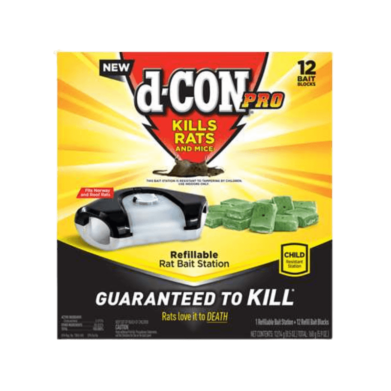 D-Con Refillable Rat and Mice Bait Station 12-Pack.