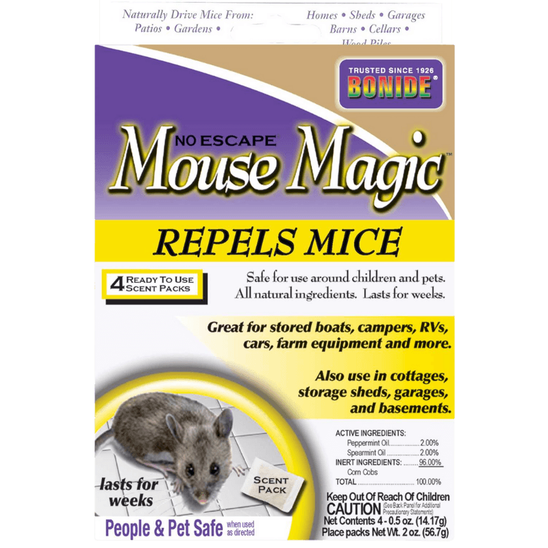 Bonide Mouse Magic Repellent - 4-Pack Scent Pouches for Effective Mice Control