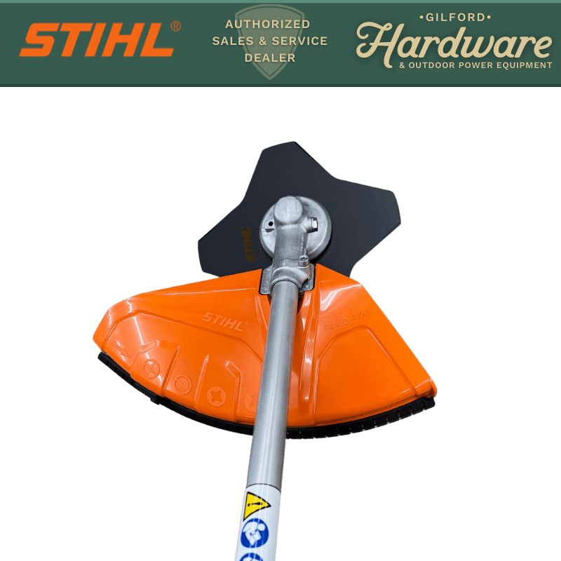 STIHL FS-KM Brushcutter with 4 Tooth Grass Blade Kombi Attachment | Weed Trimmer Attachments | Gilford Hardware & Outdoor Power Equipment