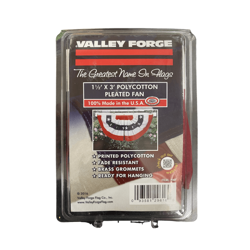 Valley Forge American Pleated Flag 18 in. H x 36 in. W | Gilford Hardware 