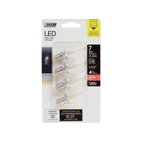 Thumbnail for Feit Electric C7 E12 (Candelabra) LED Bulb Soft White 7 Watt Equivalence 4-Pack. | LED Light Bulbs | Gilford Hardware & Outdoor Power Equipment