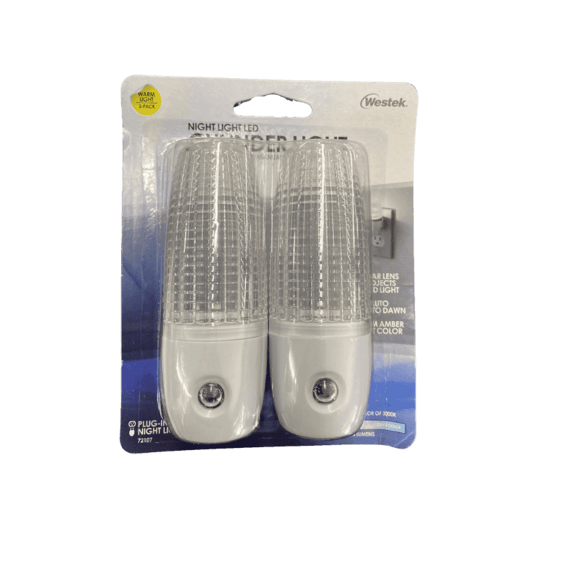 AmerTac Automatic Plug-in Classic LED Night Light 2-Pack. | Gilford Hardware