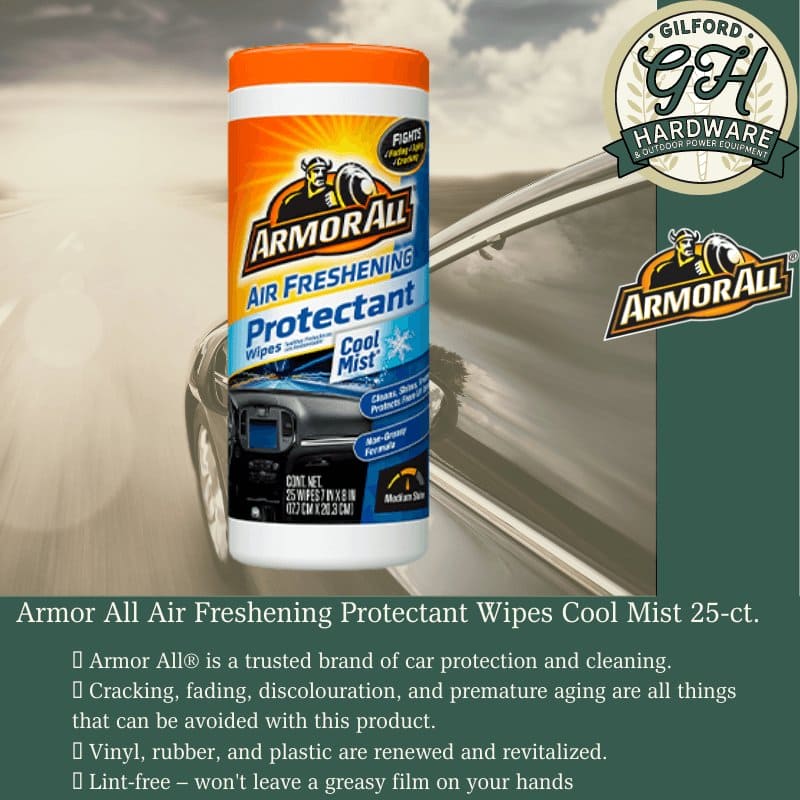 Armor All Air Freshening Protectant Wipes Cool Mist | Gilford Hardware