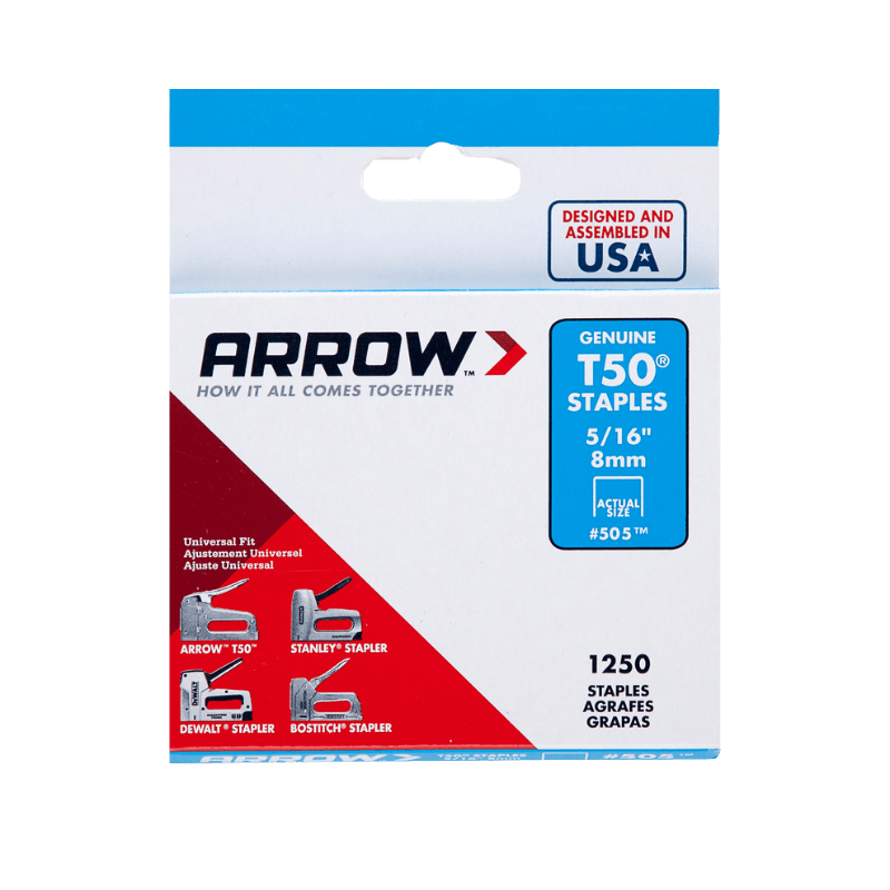 Arrow T50 Heavy Duty Crown Staples 3/8" x 5/16" 1250-Pack. |  | Gilford Hardware & Outdoor Power Equipment