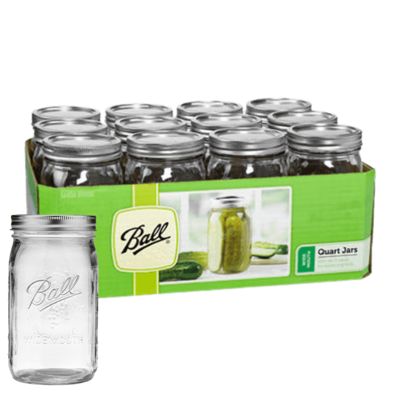 Ball Wide Mouth Canning Jar Quart (32 oz.) 12-Pack. | Gilford Hardware