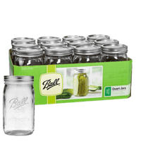 Thumbnail for Ball Wide Mouth Canning Jar Quart (32 oz.) 12-Pack. | Gilford Hardware