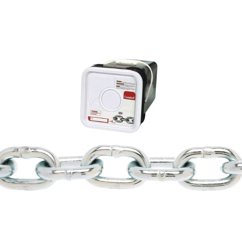 Campbell Oval Link Steel Coil Chain 1/4" | Gilford Hardware 