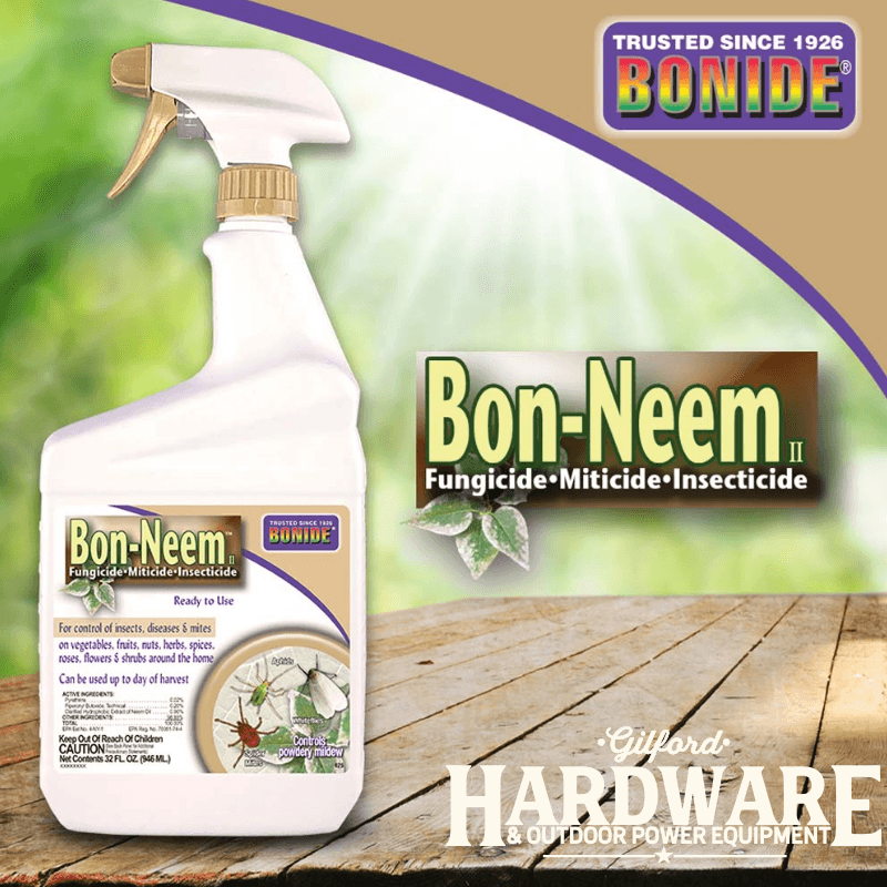 Bon-Neem II Organic 3 in 1 Garden Insect Spray Liquid 32 oz. | Gilford Hardware