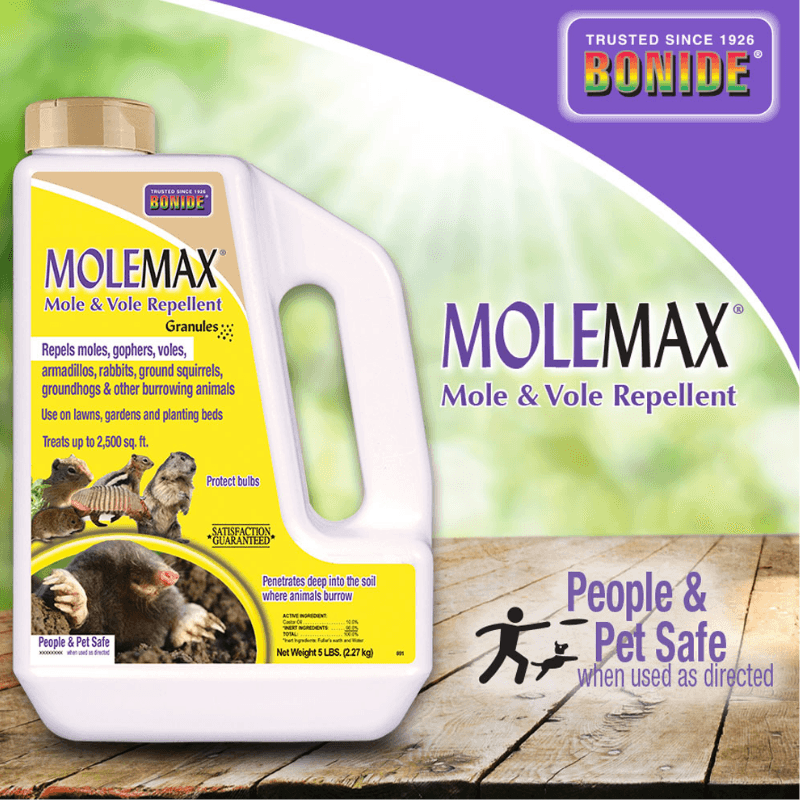 Bonide MoleMax Animal Repellent Granules For Moles and Voles 5 lb. | Gilford Hardware