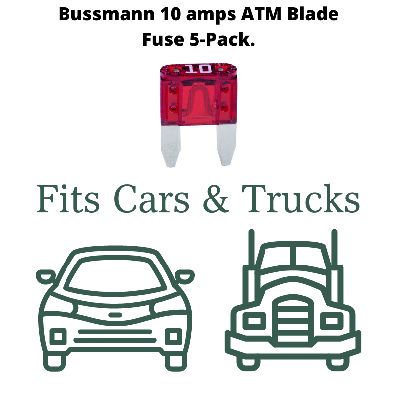 Bussmann 10 amps ATM Blade Fuse 5-Pack. |  Gilford Hardware