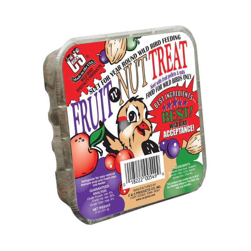 C&S Fruit N' Nut Treat Suet 11 oz. | Bird Food | Gilford Hardware