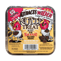 Thumbnail for C&S Products Nutty Treat Assorted Species Wild Bird Food Peanut Suet 11.75 oz. | Bird Food | Gilford Hardware