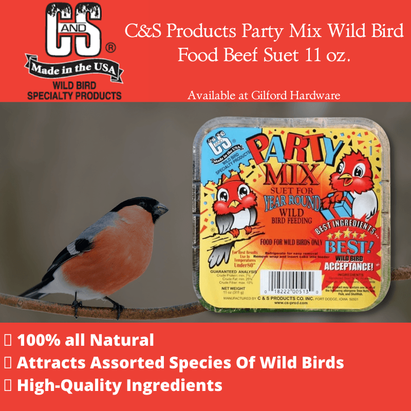 C&S Products Party Mix Wild Bird Food Beef Suet 11 oz. | Bird Food | Gilford Hardware & Outdoor Power Equipment