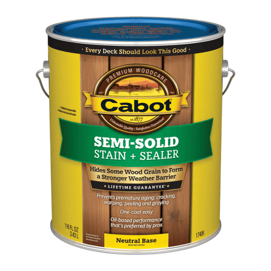 Cabot Semi-Solid Oil-Based Deck and Siding Stain Neutral Base 1