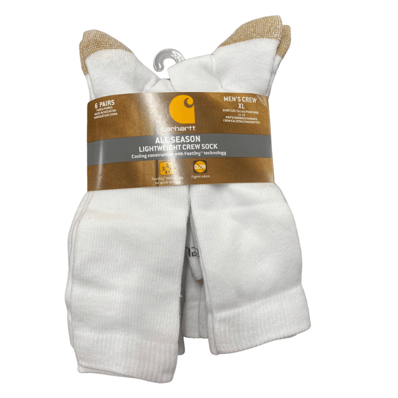 Carhartt All Season Lightweight Crew Sock 6-Pack. | Underwear & Socks | Gilford Hardware & Outdoor Power Equipment