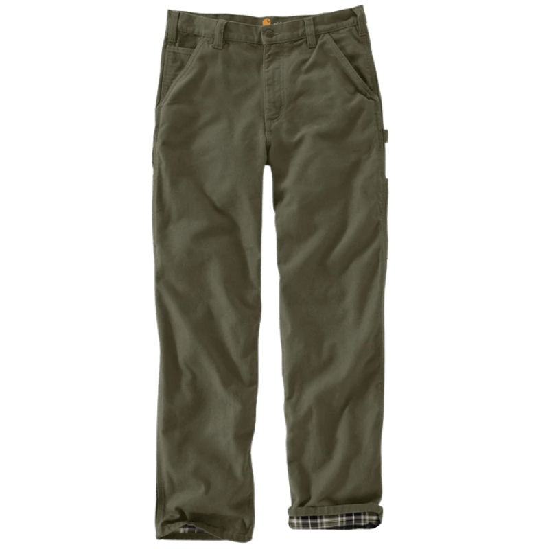 Carhartt Washed Duck Flannel Lined Pant Moss | Gilford Hardware 