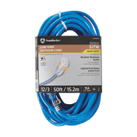 Thumbnail for Coleman Cable Premium All Weather Blue Extension Cord 12/3 SJTW-A 50' | Gilford Hardware
