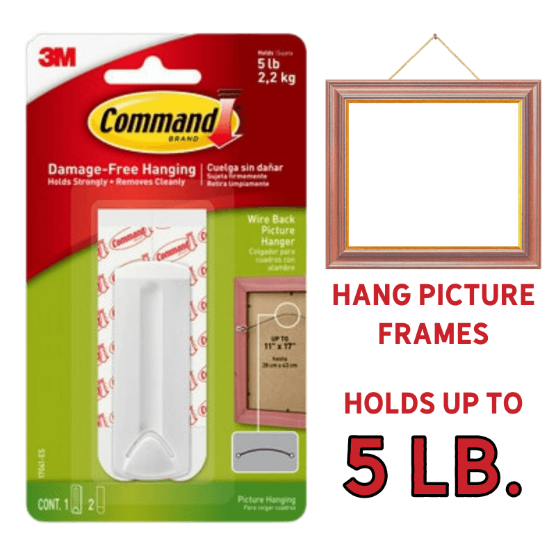 Command White Wire-Backed Picture Hanger 5 lb.