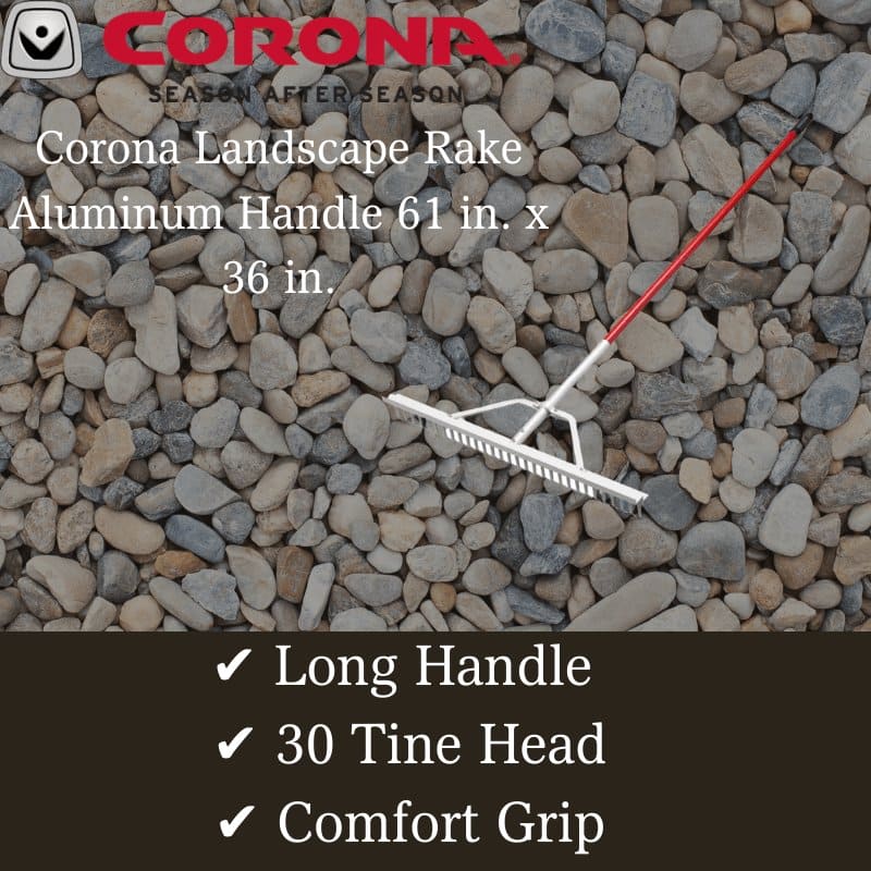 Corona Landscape Rake Aluminum Handle 61 in. x 36 in.  | Gilford Hardware 