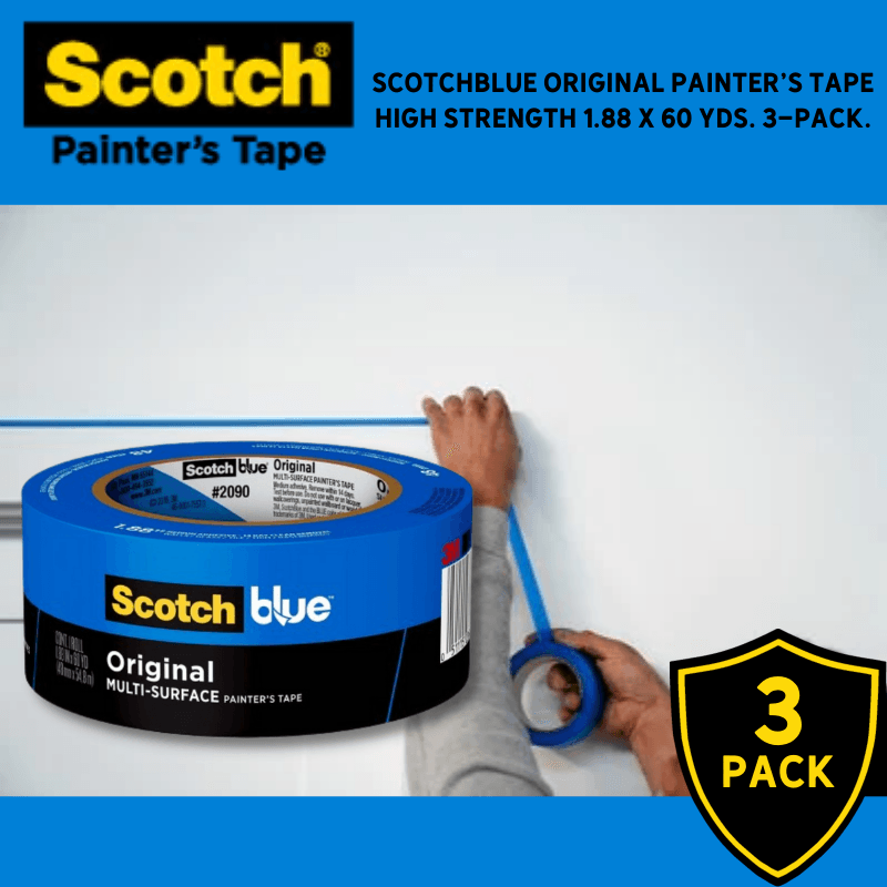 Scotch-Blue Painter`s Tape for Multi-Surfaces 2090, 2 in x 60 yd