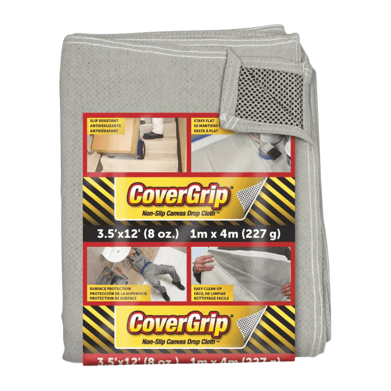 CoverGrip Canvas Drop Cloth 3-1/2' X 12' | Gilford Hardware