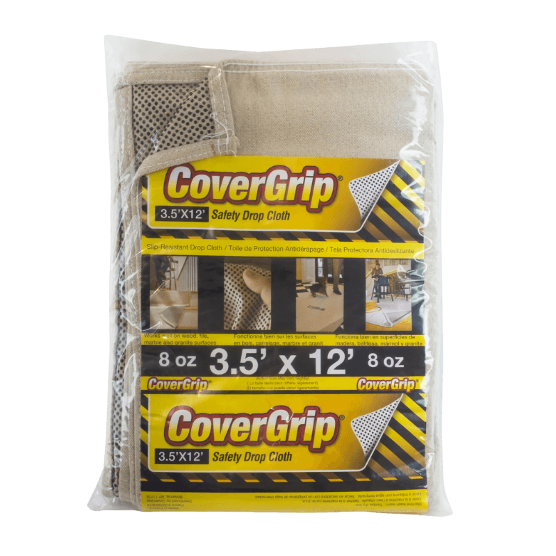 CoverGrip Canvas Drop Cloth 3-1/2' X 12' | Gilford Hardware