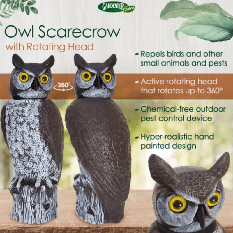 Dalen Natural Enemy Scarecrow Rotating-Head Owl | Gilford Hardware