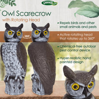 Thumbnail for Dalen Natural Enemy Scarecrow Rotating-Head Owl | Gilford Hardware