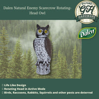 Thumbnail for Dalen Natural Enemy Scarecrow Rotating-Head Owl | Gilford Hardware