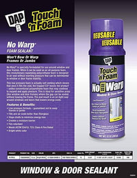 Thumbnail for Touch 'n Foam Window and Door Foam Sealant White 12 oz. | Hardware Glue & Adhesives | Gilford Hardware & Outdoor Power Equipment