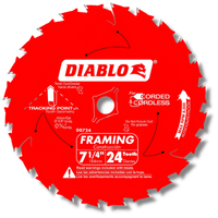 Thumbnail for Diablo Framing Saw Blade 7-1/4 in. x 24 Tooth | Gilford Hardware