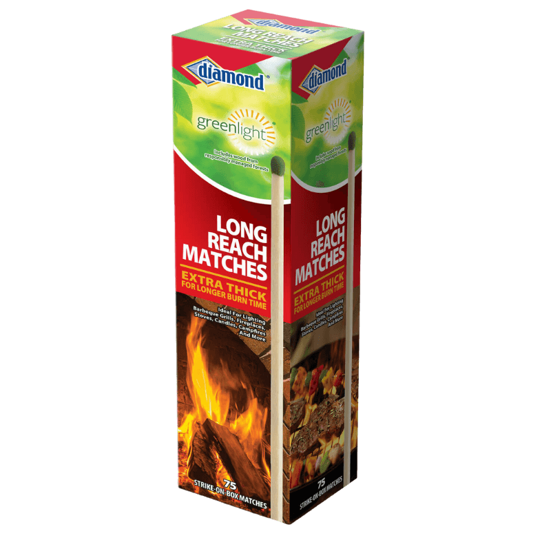 Diamond Greenlight Long Reach Matches 10" 75-Pack. | Lighters & Matches | Gilford Hardware & Outdoor Power Equipment